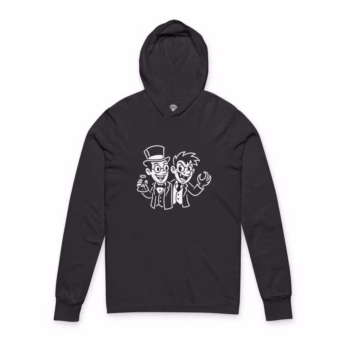 Rubber Hose Dr. Jekyll & Mr. Hyde Horror Cartoon Hooded Long Sleeve Tee